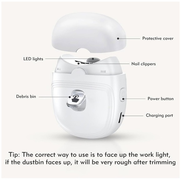 NIB Purple Electric Nail Clipper Stainless Steel & Plastic New in Box (Sealed) - Picture 4 of 9